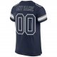 Men's Custom Navy Navy-White Mesh Authentic Football Jersey