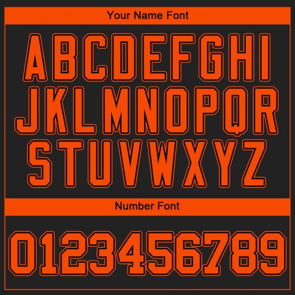 Men's Custom Black Orange Authentic Baseball Jersey