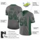 Men's Custom Gray Gotham Green-Black Mesh Drift Fashion Football Jersey
