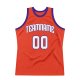 Men's Custom Orange White-Purple Authentic Throwback Basketball Jersey
